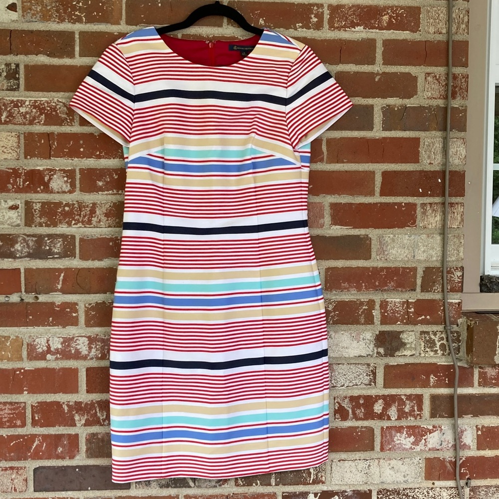 Brooks Brothers Multi color Striped Dress NWT Size 6